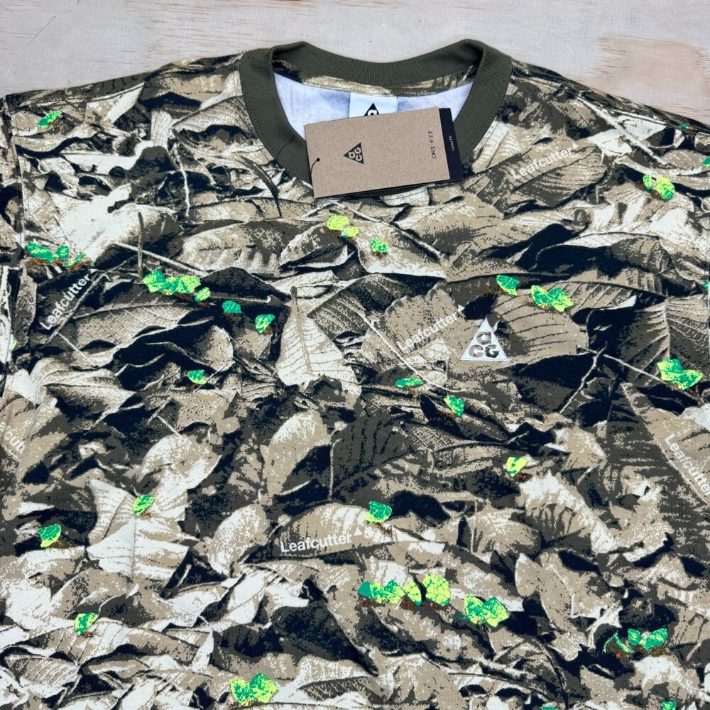 NEW Nike ACG Camo Dri-FIT Shirt Premium Loose Fit HJ0794-222 Mens Sz SM - Picture 4 of 12